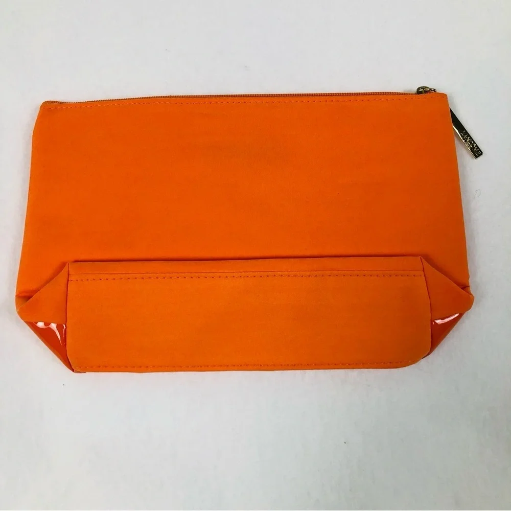 Lancome Orange Cosmetic Pouch with Gloss Accents (M1)